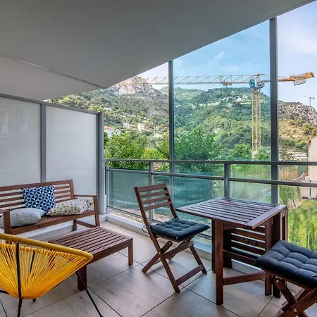 Lejlighed Superbe Studio Moderne Et Lumineux Au Coeur De Beausoleil, Vue Mer *